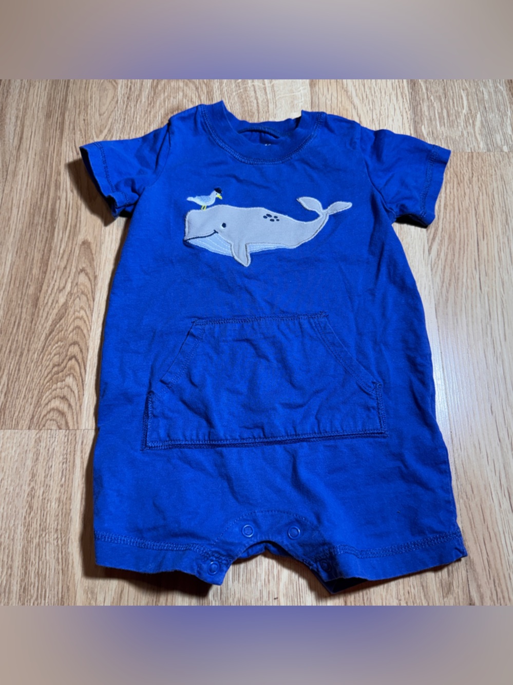 Carter's Royal Blue Baby short onsie- 18M